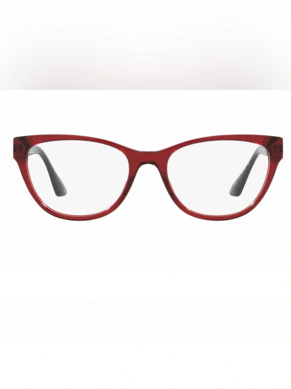 Versace VE 3292 Red Cat-Eye Women's Glasses with Gold Chain Greca Temples